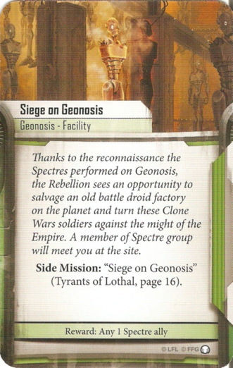 Siege on Geonosis - Any Spectre Ally card: /images/greenSideMissions/Siege on Geonosis.jpg